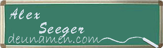 Alex Seeger Visitenkarte